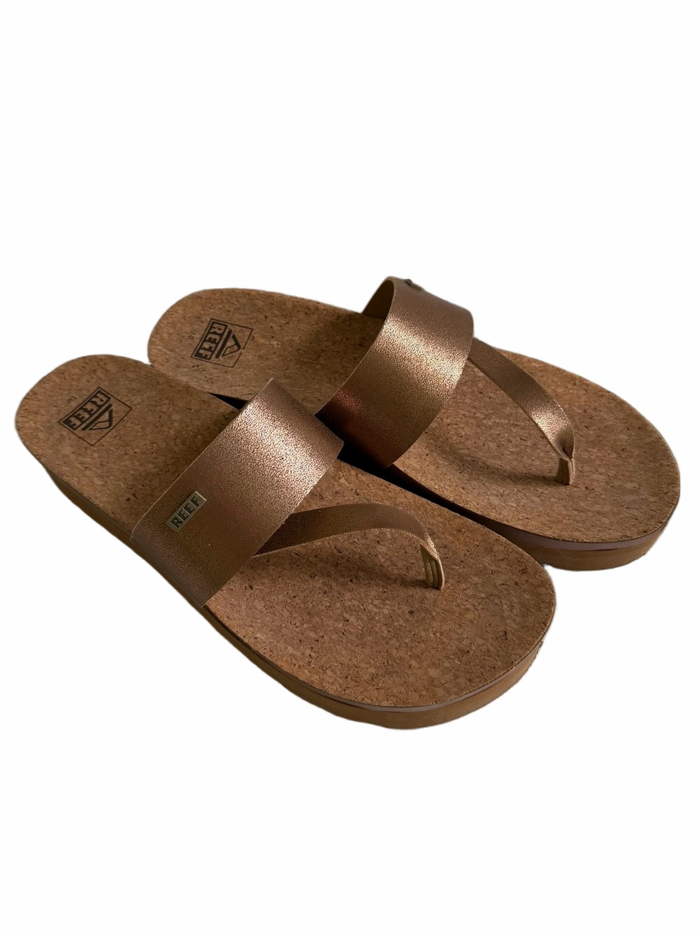 Reef Cushion Sol Hi Women's Platform Sandals Flip Flops Thong Copper Size 10 EUC